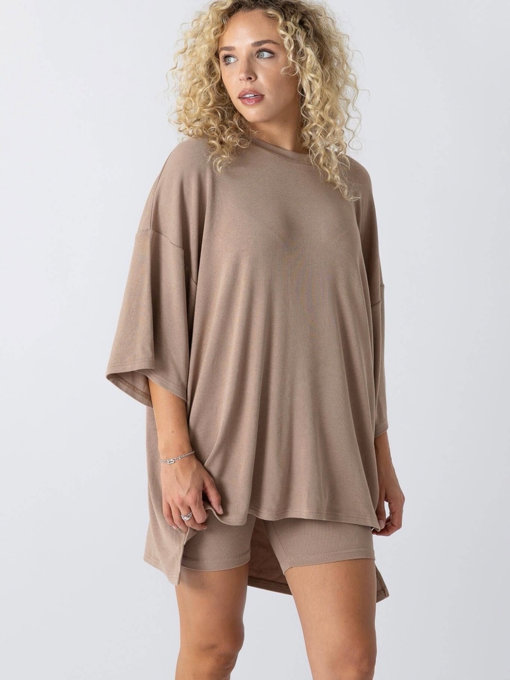 The Foxy Kind All Weekend Long Matching Set Biscotti- Medium
